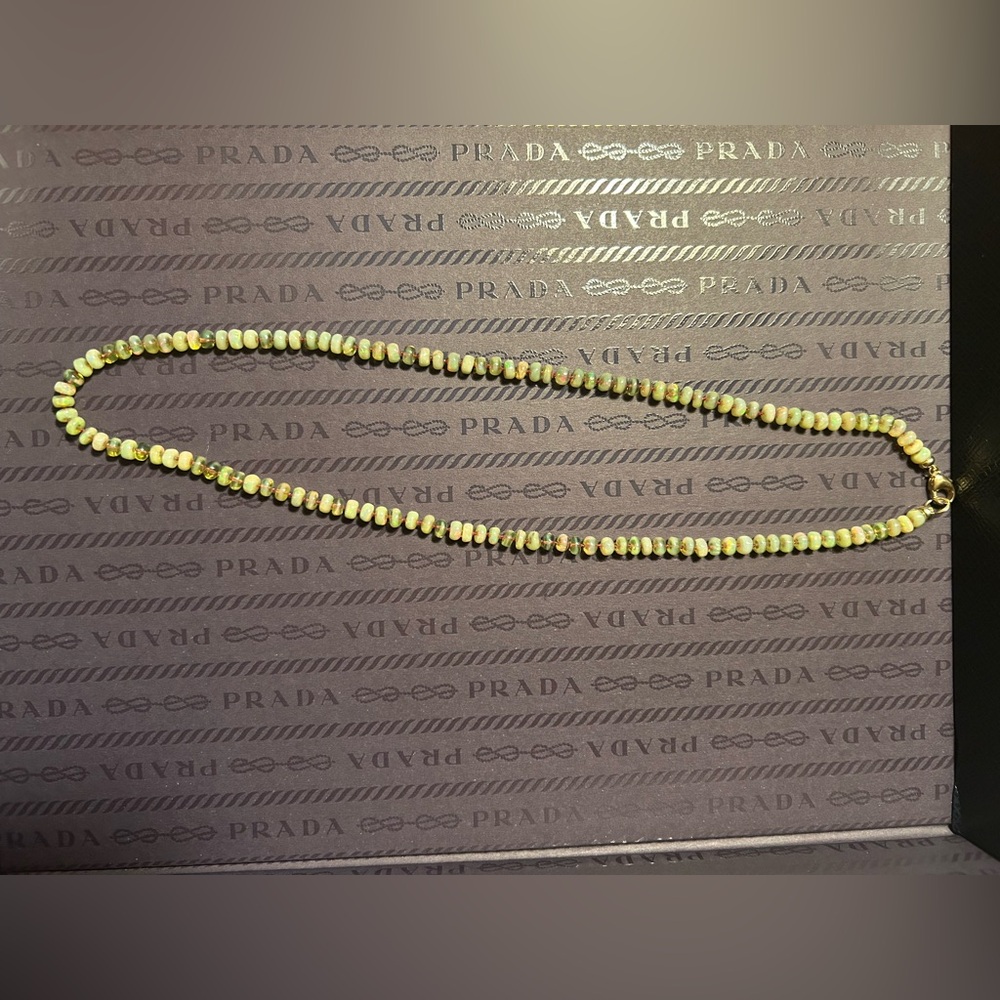 Ethiopian opals.  14k gold with lobster clasp.   Like new.